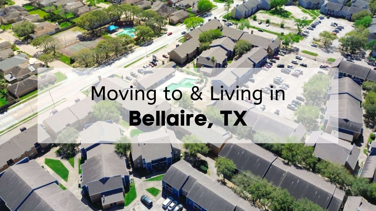 aerial view of bellaire texas neighborhood