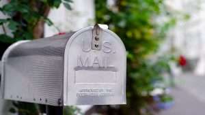Vintage metal US post mail box