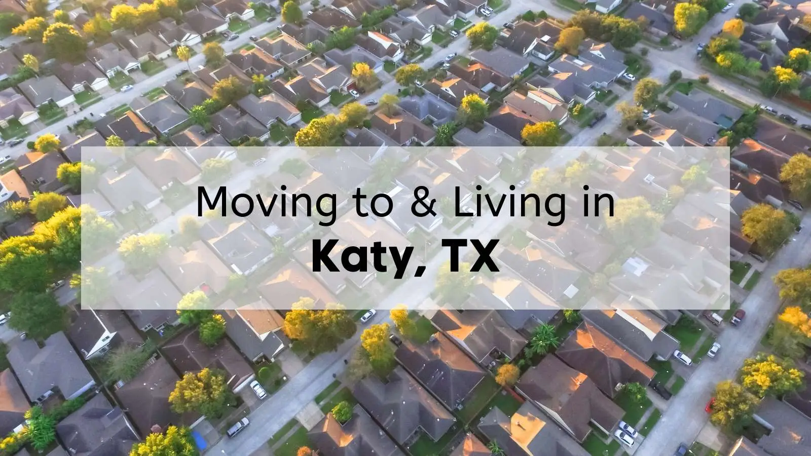 Aerial view of neighborhood in Katy TX